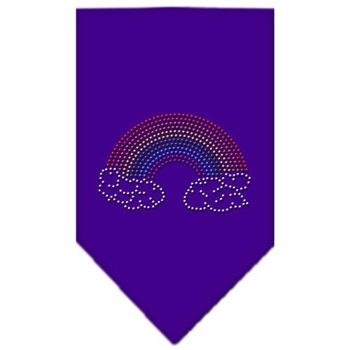 Rainbow Rhinestone Bandana Purple Small