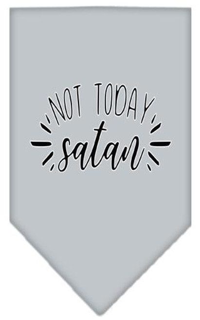 Not Today Satan Screen Print Bandana Grey Small