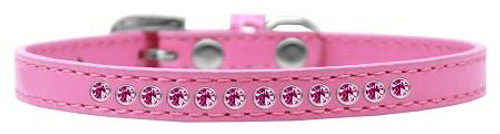 Bright Pink Crystal Size 12 Bright Pink Puppy Collar