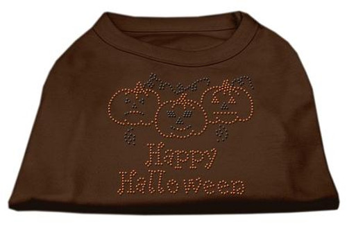 Happy Halloween Rhinestone Shirts Brown Xl (16)