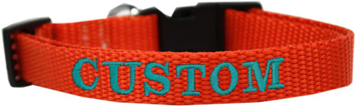 Custom Embroidered Made In The Usa Nylon Dog Collar Xl Orange