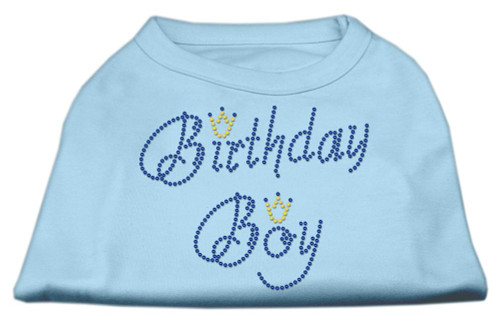 Birthday Boy Rhinestone Shirts Baby Blue Xs (8)
