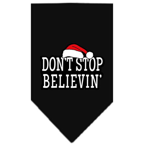 Dont Stop Believin Screen Print Bandana Black Large