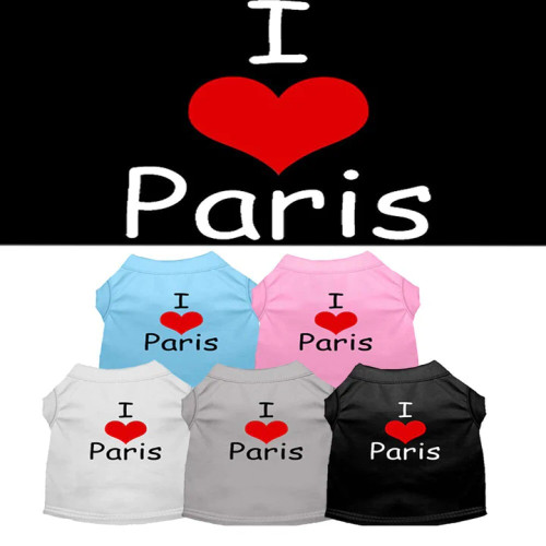 I Love Paris Screen Print Shirts 