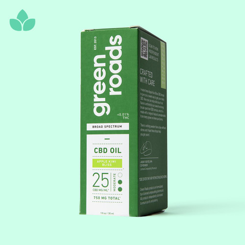 Apple Kiwi Bliss Broad Spectrum CBD Oil - (30ml) 750mg