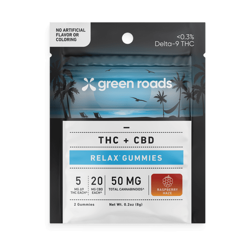 Raspberry Haze THC Relax Gummies - (2ct) 50mg
