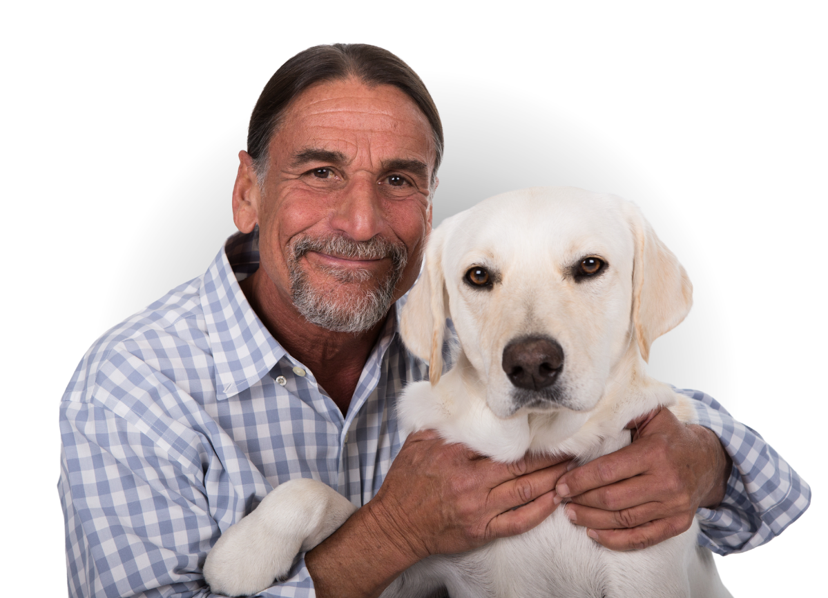 Dr. Rob Silver with dog