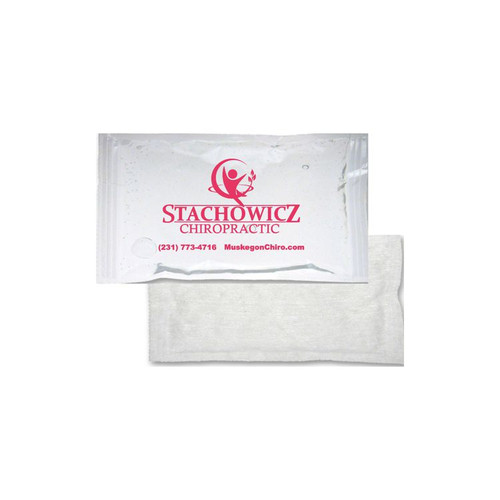 Custom 4.5" x 8" clear gel cold pack with cloth backing - custom branded - reusable promotional cold therapy pack made in USA