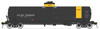 American Limited Models HO GATC Welded Tank Car - Ready to Run -- Santa Fe 101309 (black, yellow, Gasoline Service) - 147-1840