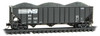 Micro-Trains 100-Ton 3-Bay Ribside Open Hopper w/Coal Load - Ready to Run -- Norfolk Southern NW #145428 (black, white) - 489-10800271