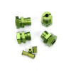 ST Racing MACHINED ALUM 17MM HEX HUB CONVERSION KIT - GREEN - STRT365417G