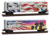 Micro-Trains Z 50' Plug-Door Boxcar - Ready to Run -- Micro Mouse Independence Day (white, red, blue) - 489-50700720