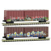 Micro-Trains Z 'BIRDS-OF-A-FEATHER' GRAFFITI 2-PK - 489-51044245