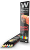 AK Interactive Weathering Pencils: Basic Colors Shading & Demotion Set (5 Colors) - AKI10045