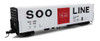 Walthers Mainline 57' Mechanical Reefer - Ready to Run -- Soo Line #10008 (Colormark; white, red, black) - 910-3990