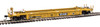 Walthers Mainline Thrall Rebuilt 40' Well Car - Ready to Run -- Trailer-Train DTTX #745114 (yellow, black; Black & White Logo, White Stripes) - 910-8400