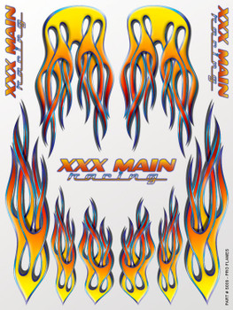 XXX Main Racing Pro Flames Sticker Sheet - XXXS009