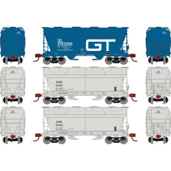 Athearn HO RTR ACF 2970 Cover Hopper, GT&W (3) - ATH93456