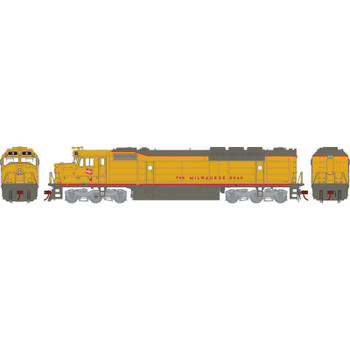 Athearn Genesis HO FP45 w/DCC & Sound, MILW/Yellow & Gray #4 - ATHG28601