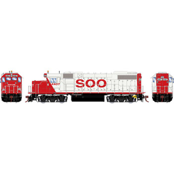 Athearn Genesis HO GP38-2 w/DCC & Sound,SOO/White/Red letter #4407 - ATHG68858