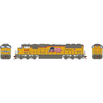 Athearn Genesis HO SD60M, UP/Yellow Sill/Flag #2442 - ATHG8422