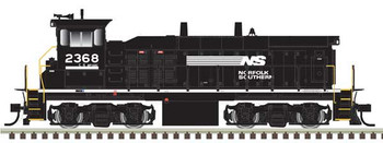 Atlas EMD MP15DC - with Ditch Lights - Standard DC - Master(R) Silver -- Norfolk Southern 2368 (black, white) - ATL10003851