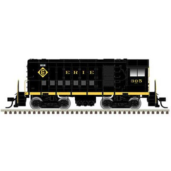 Atlas HO Alco HH600/660 - Standard DC - Master(R) Silver -- Erie Lackawanna 303 (black, yellow) - ATL10003971