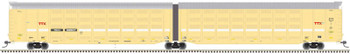Atlas Articulated Auto Carrier - Ready to Run - Master(R) -- Trailer-Train TOAX #880193 (yellow, silver, black, white; Faded-Red Logo) - ATL20005833