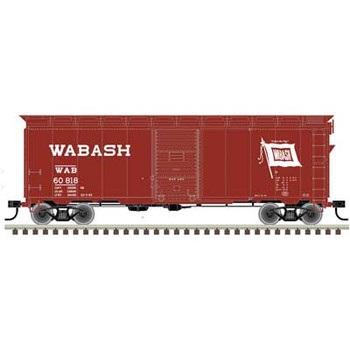 Atlas 1937 AAR 40' Boxcar - Kit -- Wabash 60614 (Boxcar Red, white) - ATL20006258