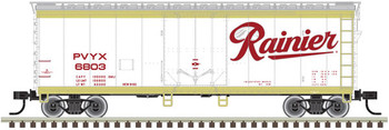 Atlas 40' Plug-Door Boxcar - Ready to Run -- Rainier PVYX #6819 (white, red, gold) - ATL20006341