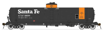 American Limited Models HO GATC Welded Tank Car - Ready to Run -- Santa Fe 98110 (black, orange, Journal Oil Service) - 147-1820