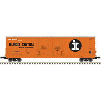 Atlas Evans 53' Double Plug-Door Boxcar - Ready to Run - Master(R) -- Illinois Central #150058 (orange, black, white) - ATL50005205
