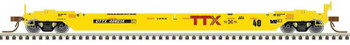 Atlas N 40' Rebuilt Well Car - Ready to Run - Master(R) -- TTX 59175 (yellow, Next Load Any Road logo) - ATL50005298