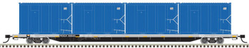 Atlas N 85' Trash Flat Car RSGX 30042 (Gray/Black/Yellow - ATL50005425