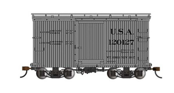 Bachmann Trains 18' Wood Boxcar with Murphy Roof 2-Pack - Ready to Run - Spectrum(R) -- U.S.A. #120016, 120127 (gray) - BAC26554