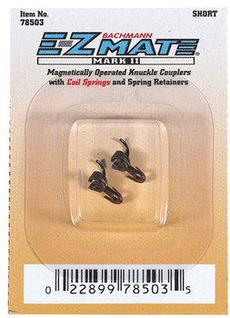 Bachmann Trains E-Z Mate Mark II Magnetic Knuckle Couplers -- Short Shank 1 Pair - BAC78503