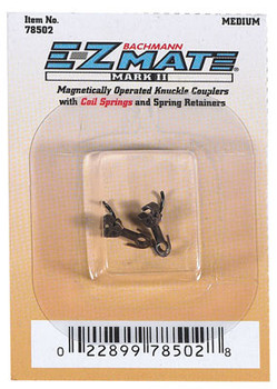 Bachmann Trains E-Z Mate Mark II Magnetic Knuckle Couplers -- Medium Shank 1 Pair - BAC78502