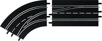 Carrera Lane Change Left Curve, Out to In - CAR30363