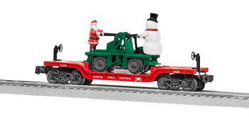 Lionel O27 North Pole Central Flatcar with Handcar - LNL2128260