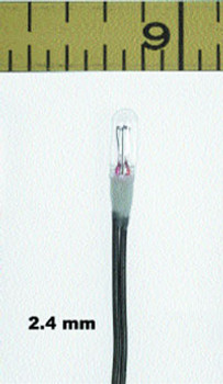 Miniatronics Micro Miniature Lamps - 12V 50mA 2.4mm Diameter - Clear -- Package of 20 - MNT1801220