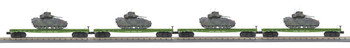 MTH - Mikes Train House USARM 4 CAR FLAT CAR W/BRADLEY VEHICLE - MTH3070110