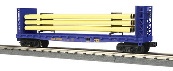 MTH - Mikes Train House CSX Flat Car with Bulkheads & Pipe Load - MTH3076802