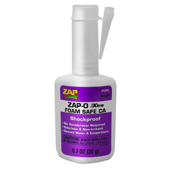 Pacer Zap-O Xtra Foam Safe CA Glue, .7 oz - PAAPT25X