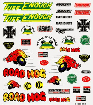 PineCar Dry Transfer Decals, Off-Road - PIN315