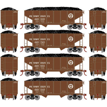 Roundhouse HO 34' Ribbed Hopper, PRR #2 (4) - RND1020