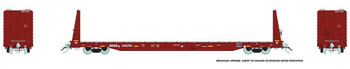 Rapido Trains HO Marine Ind Bulkhead Flatcar BNSF Brown - RPI147008A