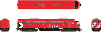 Rapido Trains EMD E8A - Standard DC -- Canadian Pacific 1800 (Action Red, Multimark Logo, 5" Stripes) - RPI28015