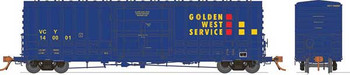 Rapido Trains Class B-100-40 Plug-Door Boxcar - Ready to Run -- Golden West Service Random # from Set 1 (Ventura County VCY, blue, yellow, r - RPI537003A