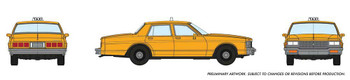 Rapido Trains 1980-1985 Chevrolet Impala Sedan - Assembled -- Taxi (yellow) - RPI800007