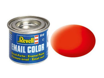 Revell of Germany 14ml Enamel Luminous Orange Mat Tinlets - RVL32125